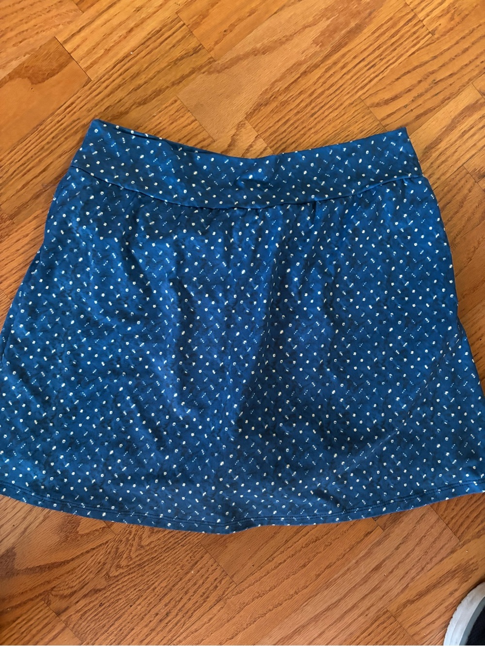 Blue Polka Dot Skater Skirt
